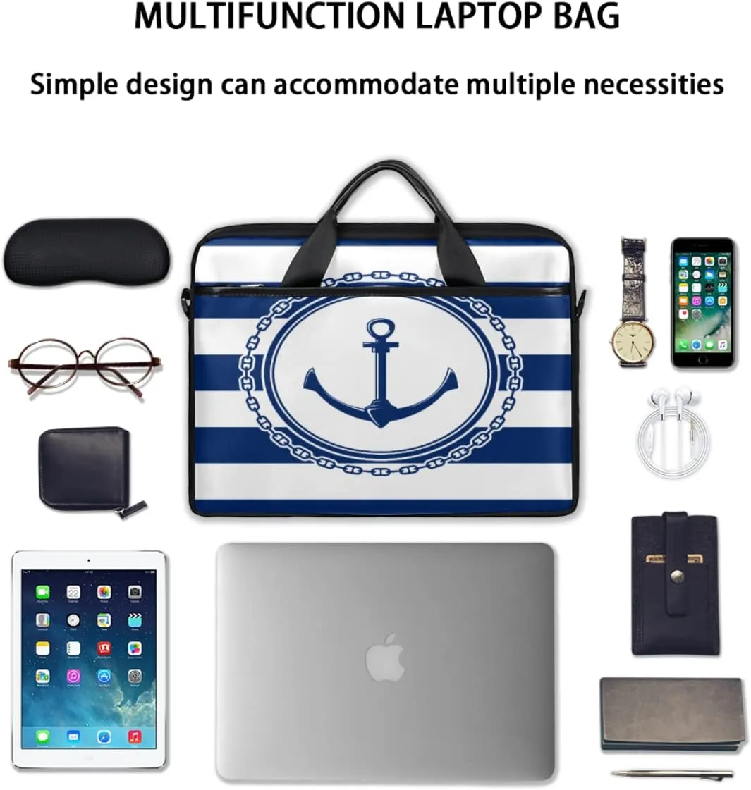 Abstraction Piano Key Laptop Shoulder Messenger Bag Waterproof Laptop Briefcase Handle Padded Strap