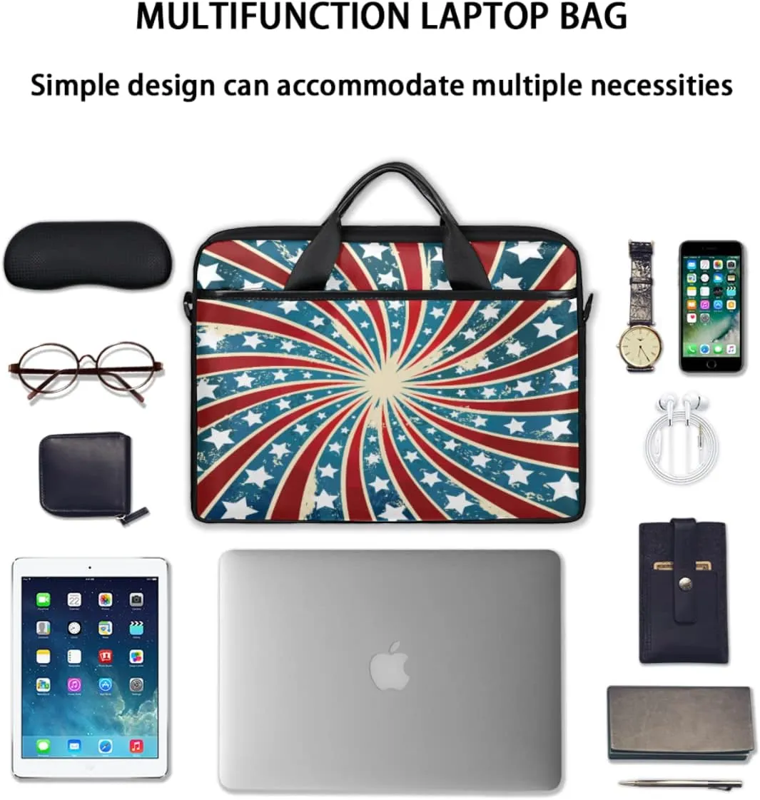 Abstraction Piano Key Laptop Shoulder Messenger Bag Waterproof Laptop Briefcase Handle Padded Strap