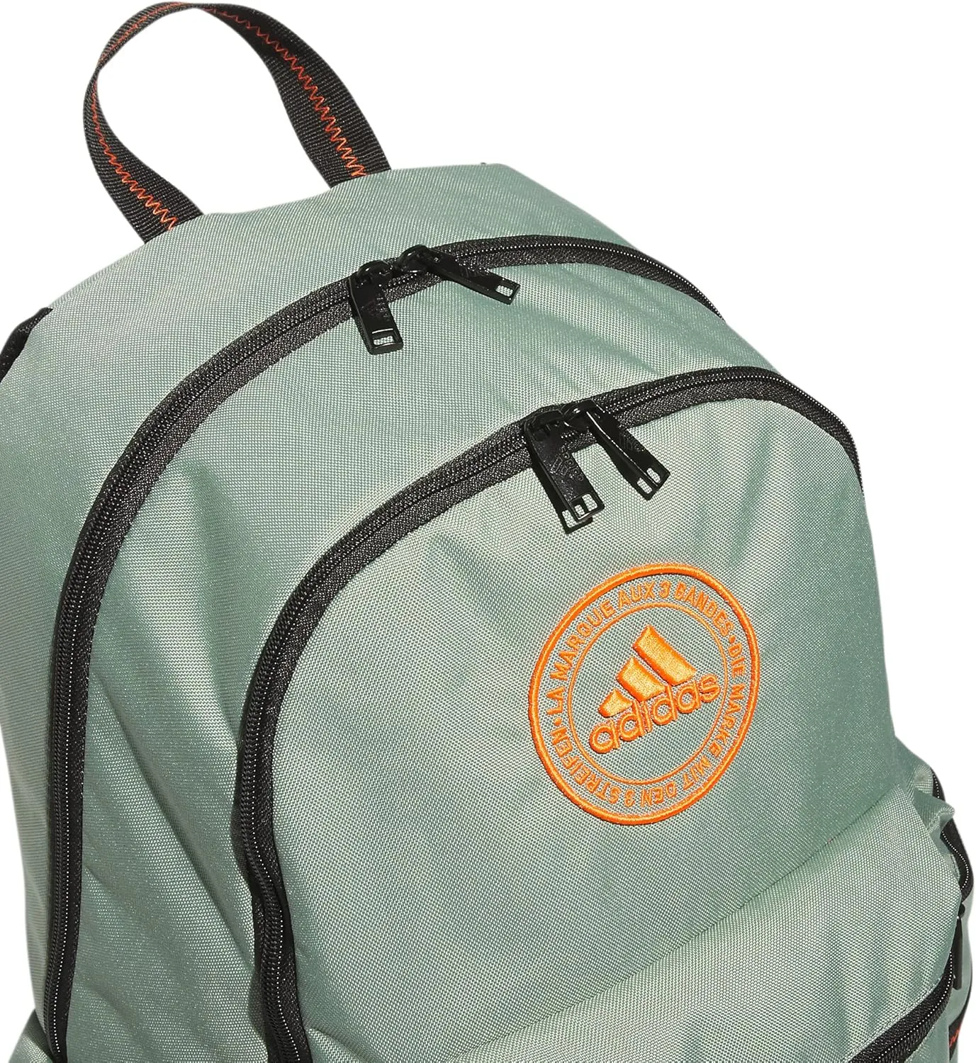 adidas City Icon Backpack, Silver Green/Impact Orange, One Size