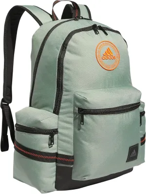 adidas City Icon Backpack, Silver Green/Impact Orange, One Size