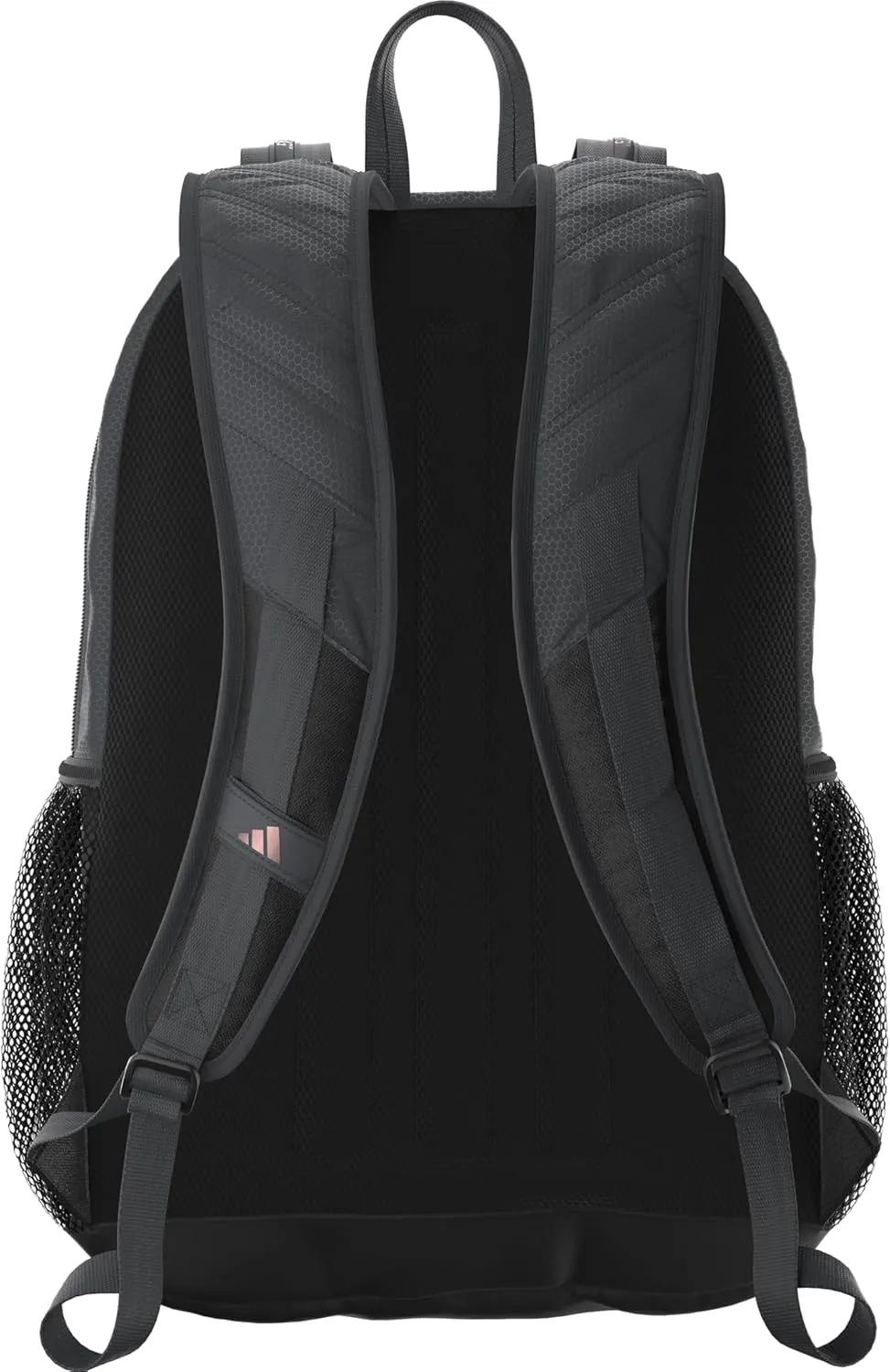 adidas Primetime Large Backpack for Women and Men, Big Bag with Laptop Sleeve, Carbon Grey/Rose Gold, One Size