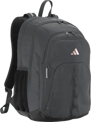 adidas Primetime Large Backpack for Women and Men, Big Bag with Laptop Sleeve, Carbon Grey/Rose Gold, One Size