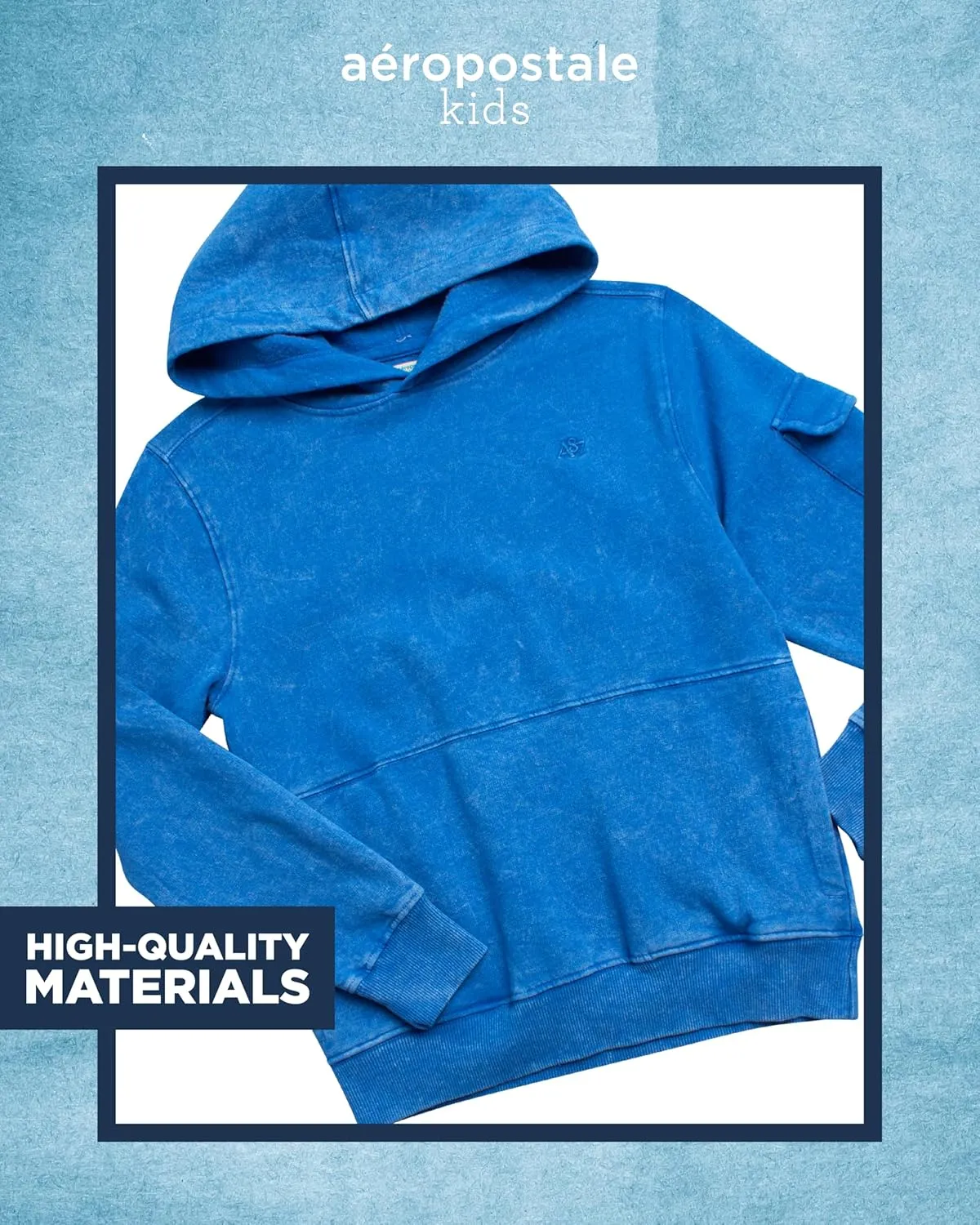 AEROPOSTALE Boys' Pullover Hoodie - Comfortable Fit Fleece Hoodie with Patch Pocket on Sleeve - Hoodies for Boys (Sizes:8-16)