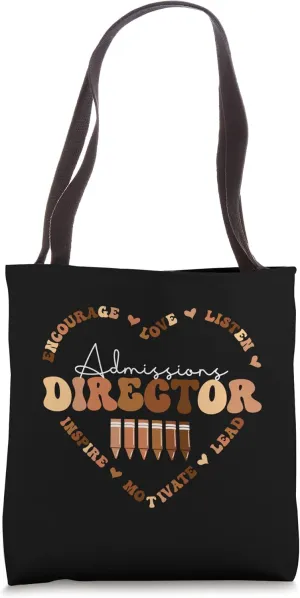 African Black History Month Admissions Director School Heart Tote Bag