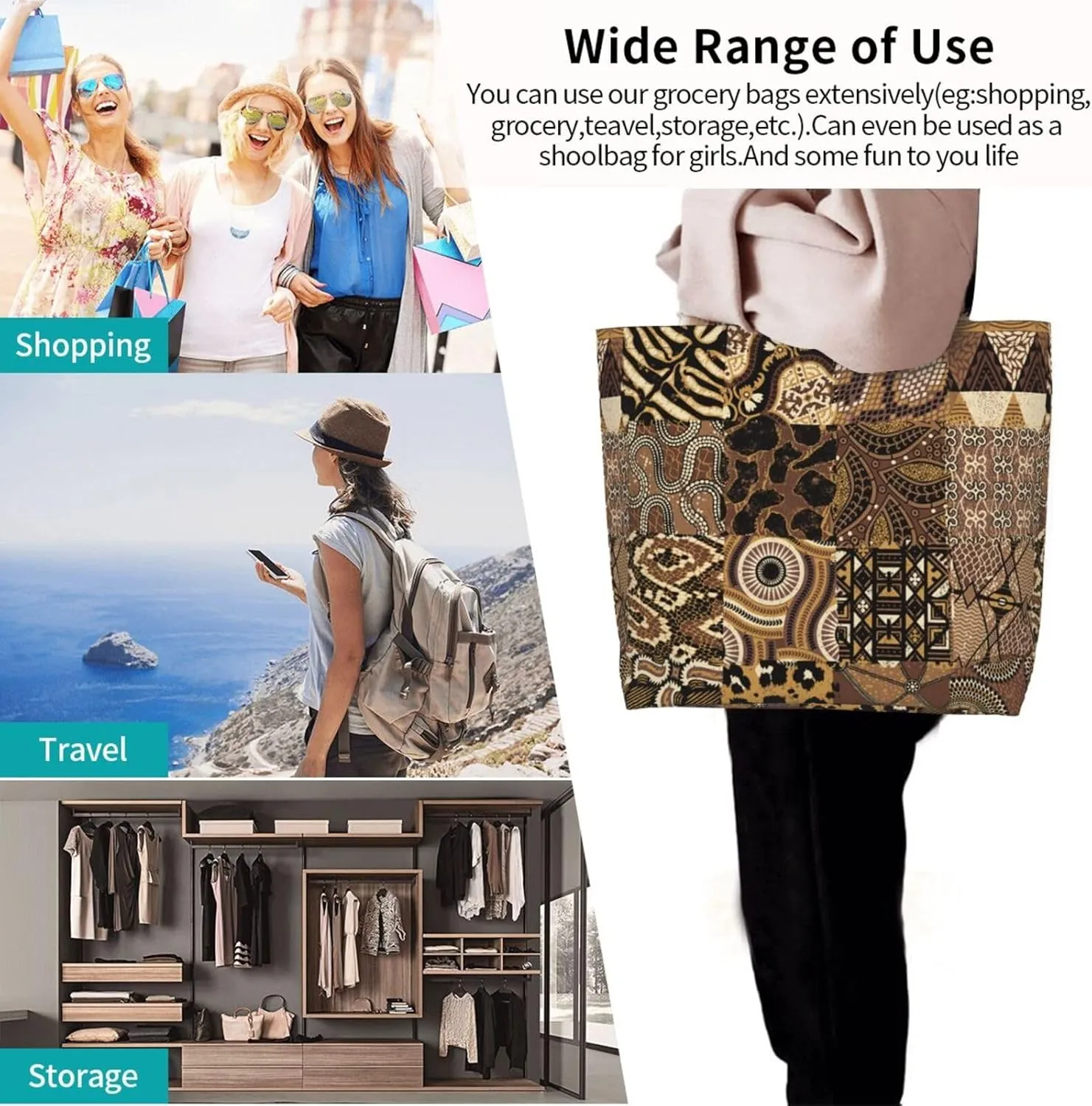 African Ethnic Grocery Bag Africa Shoulder Bag Handbag Shopping African Grocery Bags Tote Bag African Art Bag