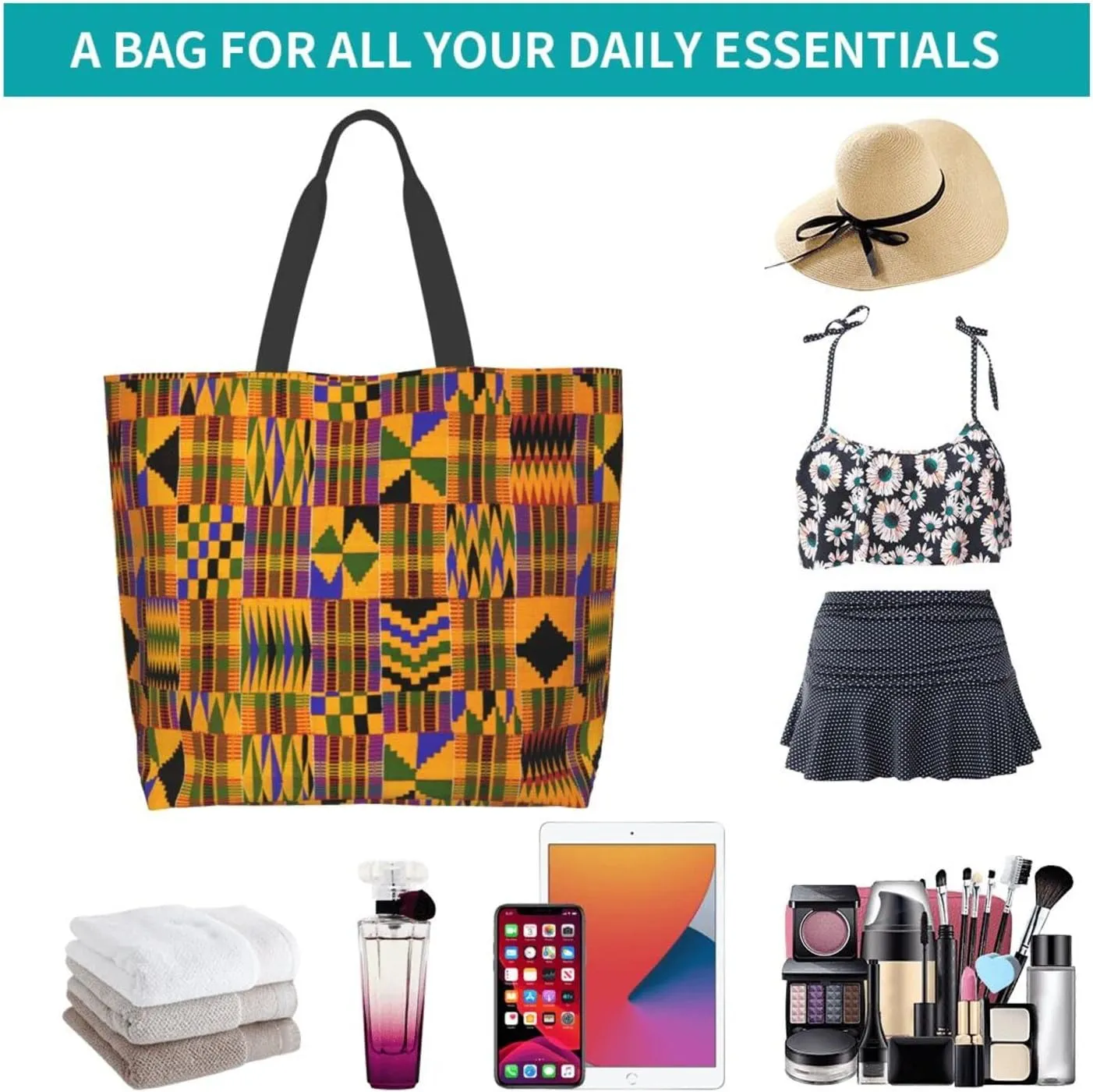 African Ethnic Shoulder Tote Bags Tribe Casual Bag African Shoulder Handbags Shopping Handbag Grocery Bags