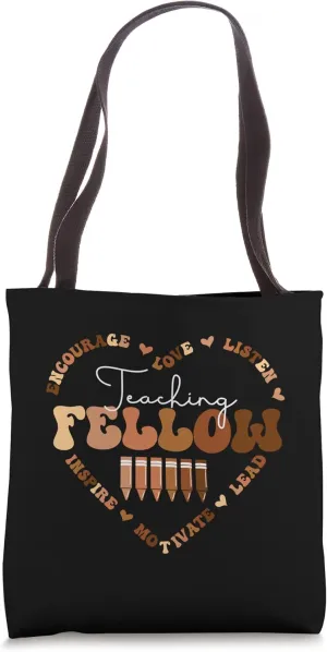 Afro African Black History Month Teaching Fellow School Tote Bag