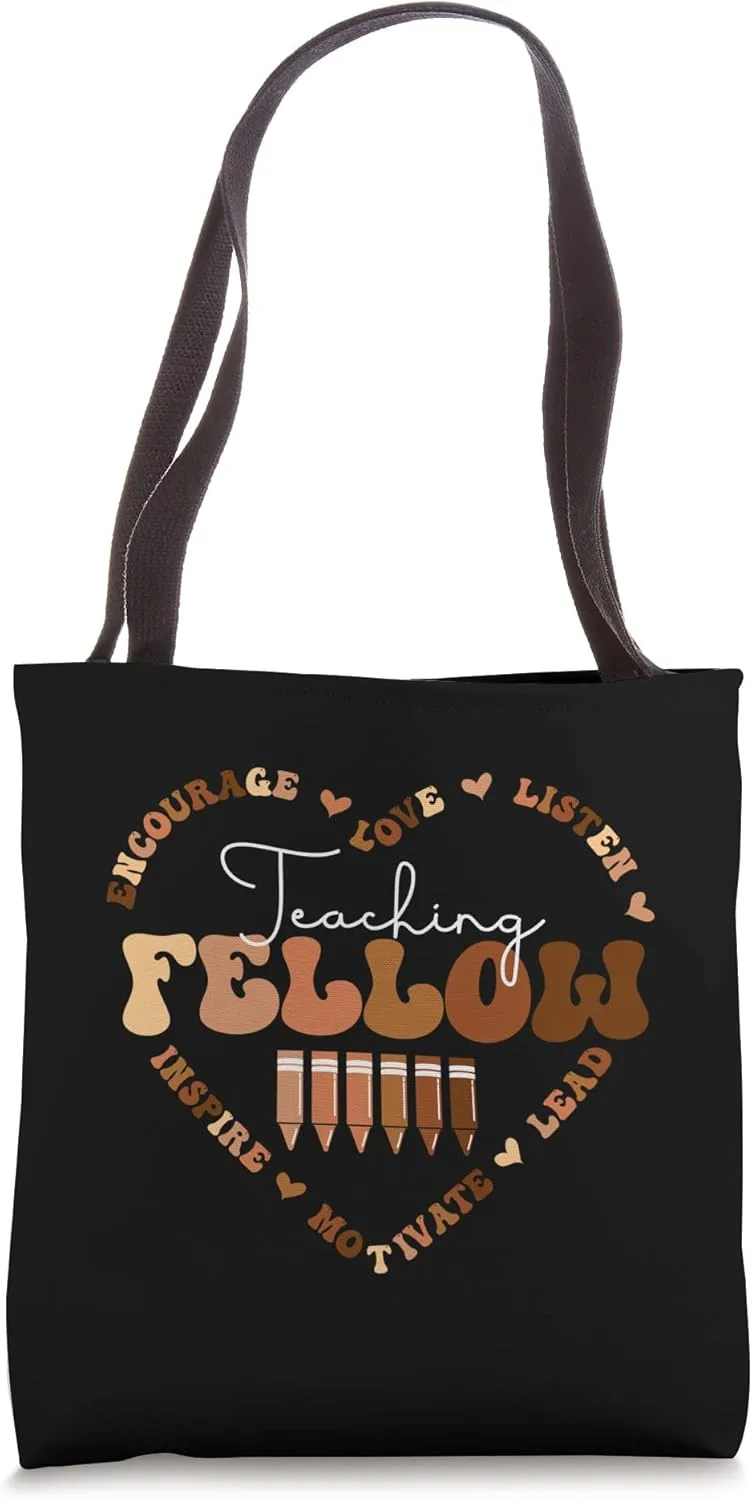 Afro African Black History Month Teaching Fellow School Tote Bag