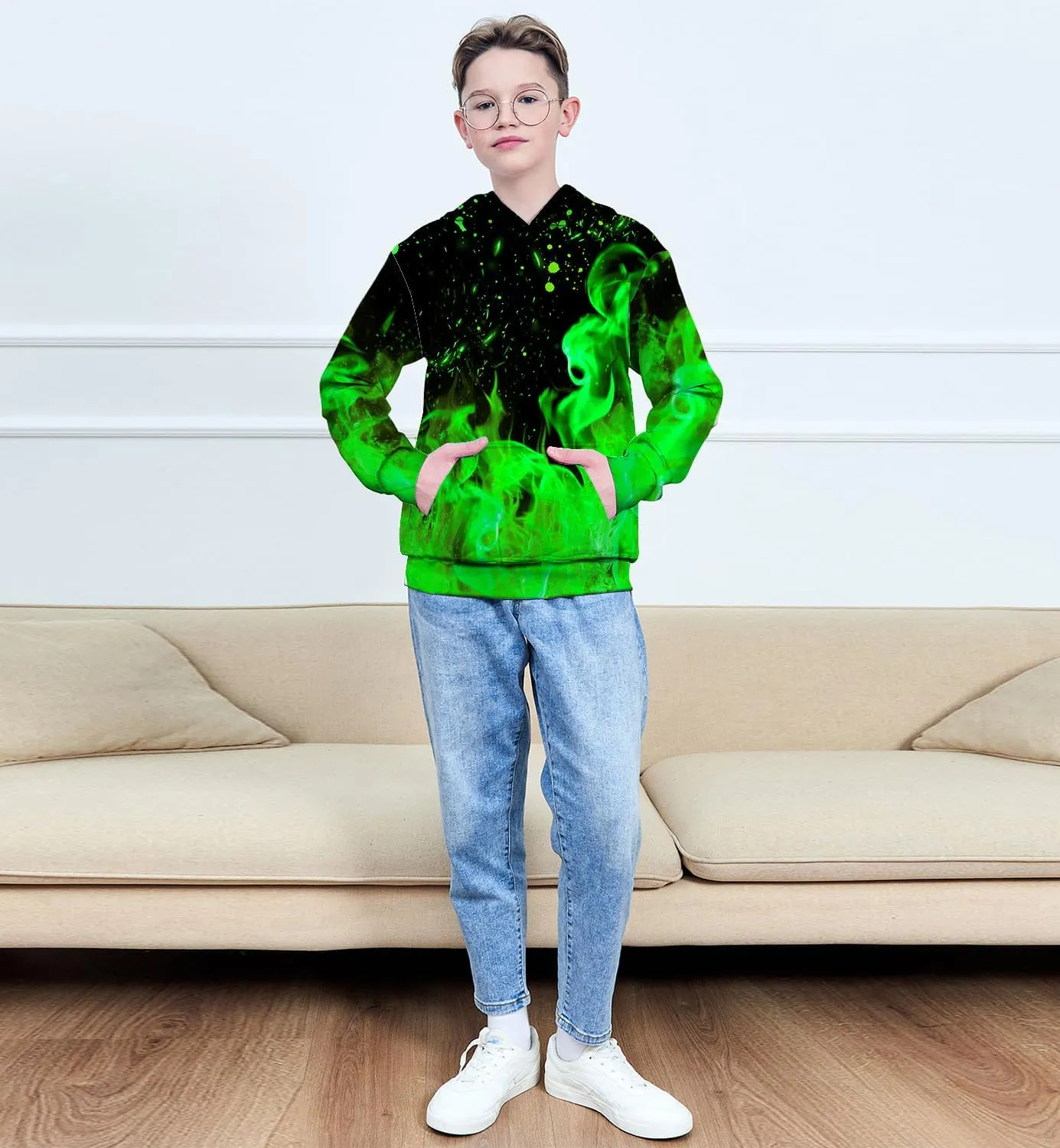 Ahegao Kid Hoodies Boys Sweatshirts for Girls 3D Prints Pullover 6-16 Years