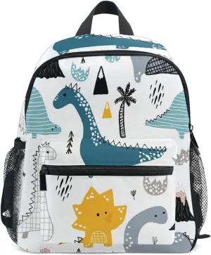 ALAZA Cute Kid's Back Pack Dino Scandinavian Style Todder Backpack lightweight Preschool Kindergarten Book Bag Practical and Durable Daycare Bag for Travel,Toys