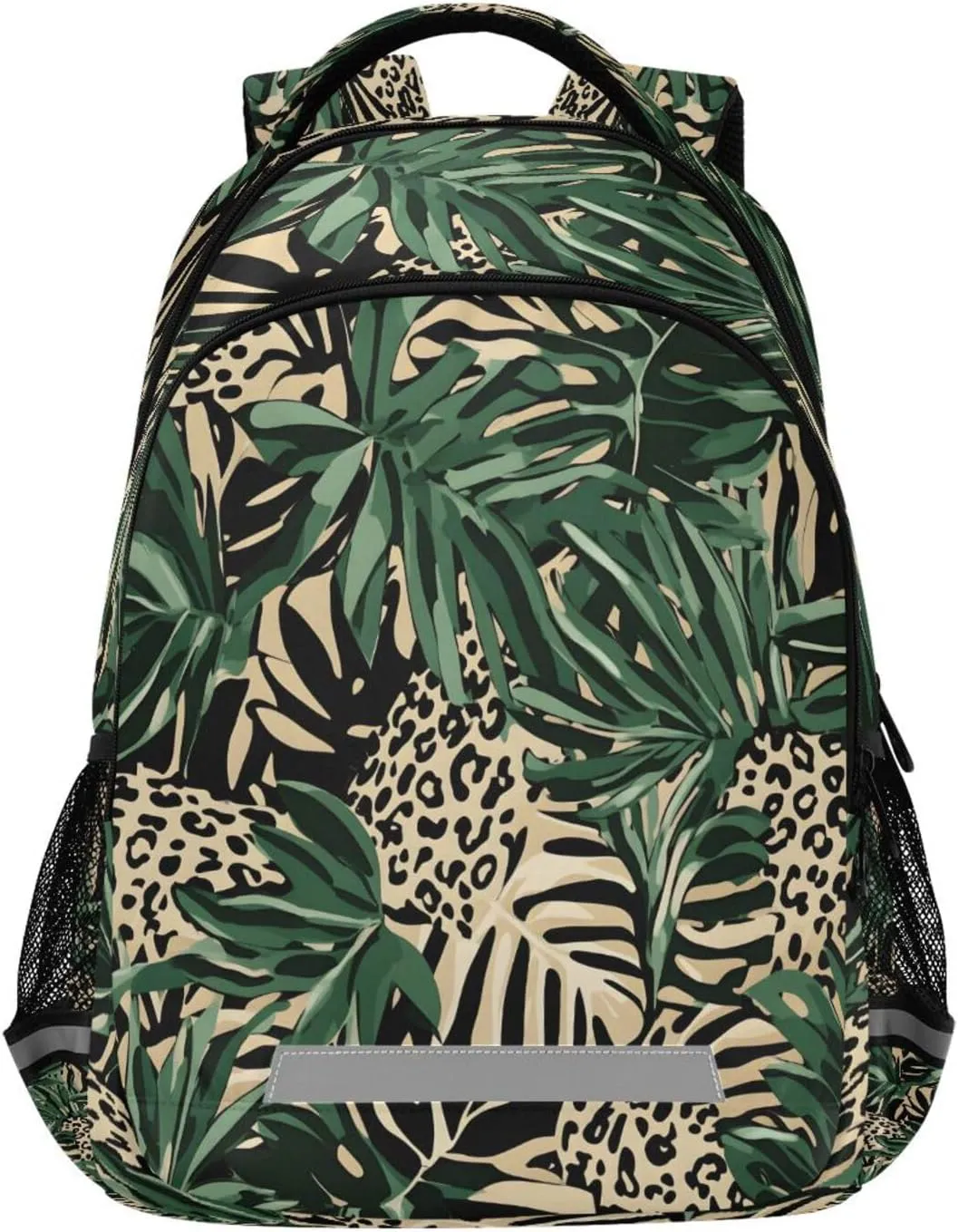 ALAZA Leopard Leaf Pattern Backpacks Travel Laptop Daypack School Book Bag for Men Women Teens Kids