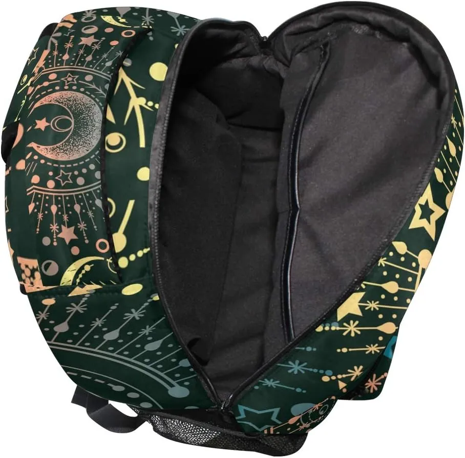 ALAZA Moon & Star Alchemy Magical Large Backpack Personalized Laptop iPad Tablet Travel School Bag with Multiple Pockets
