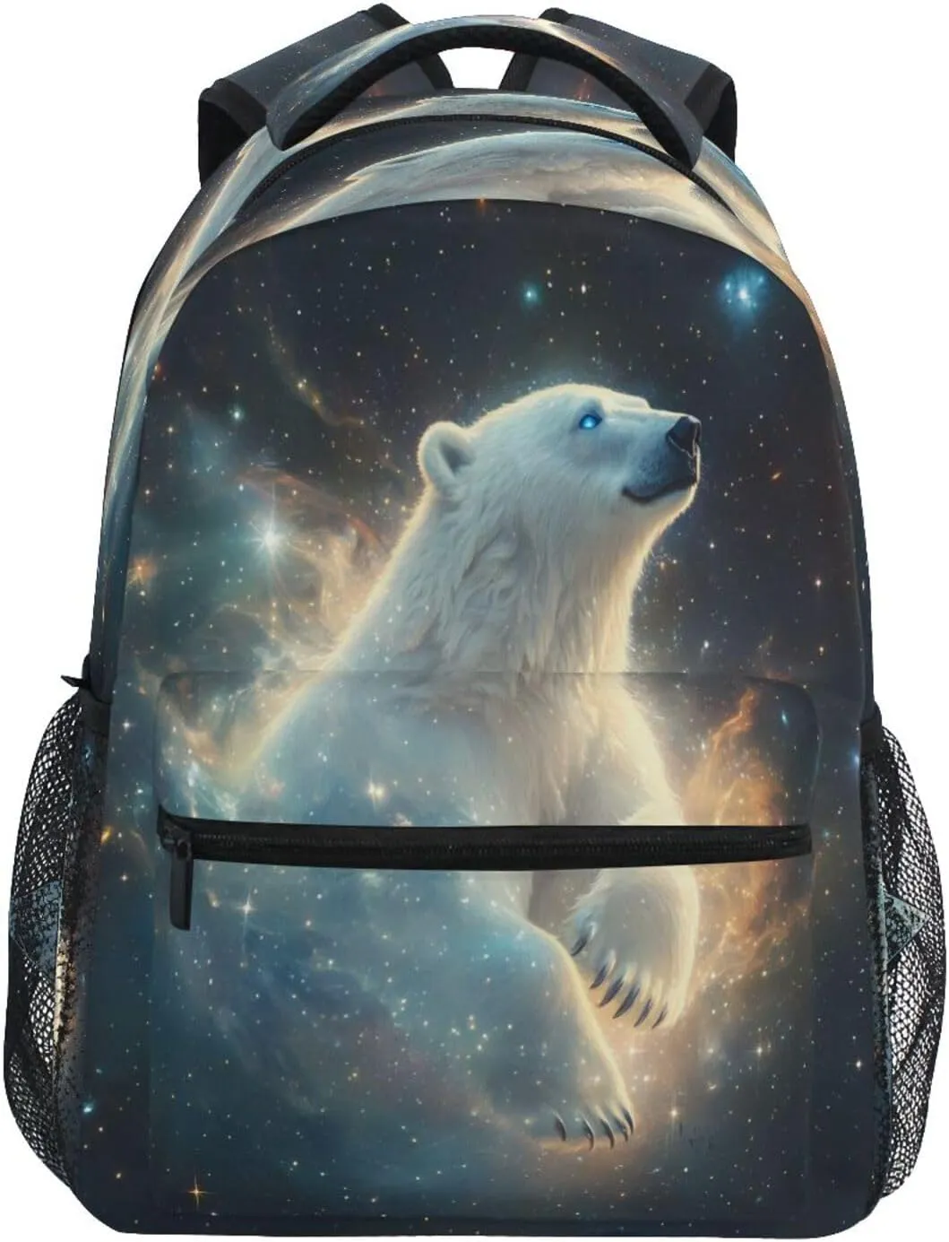 ALAZA Polar Bear Starry Sky Kids School Backpack for Boys Girls Teens Bookbag Travel Daypack Bag 16 inch