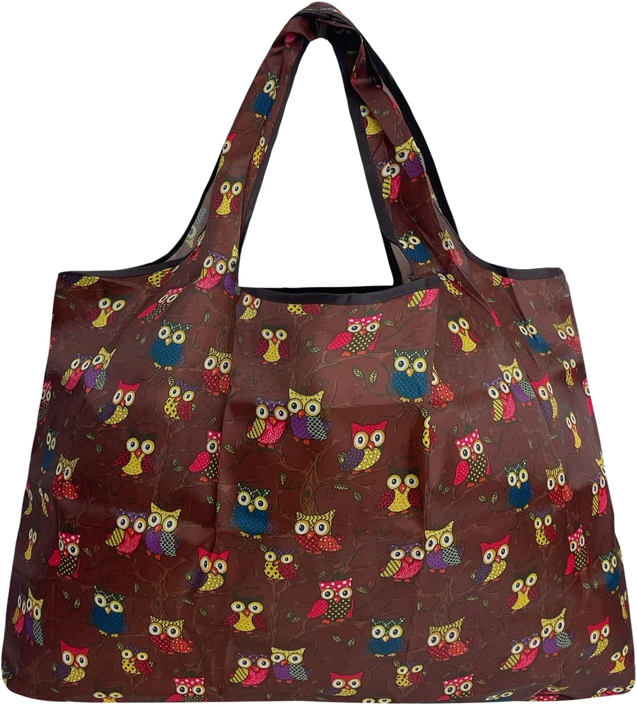 alldyrew Large Foldable Tote Nylon Reusable Grocery Bag, 3 Pack