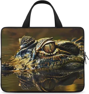 Alligator Head And Eyes Above Water Laptop Sleeve Portable Waterproof Computer Bag Pouch Handbag Protective Sleeve