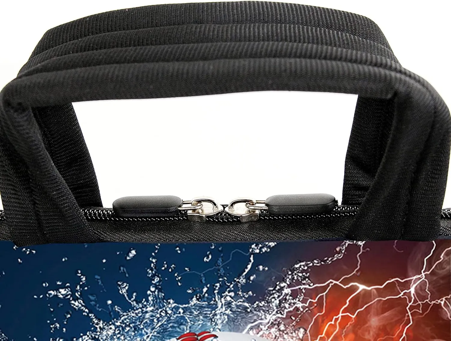 AMARY 15.4" 15.6" laptop sleeve chromebook case adjustable shoulder strap with handle accessory pocket for men women (Baseball)