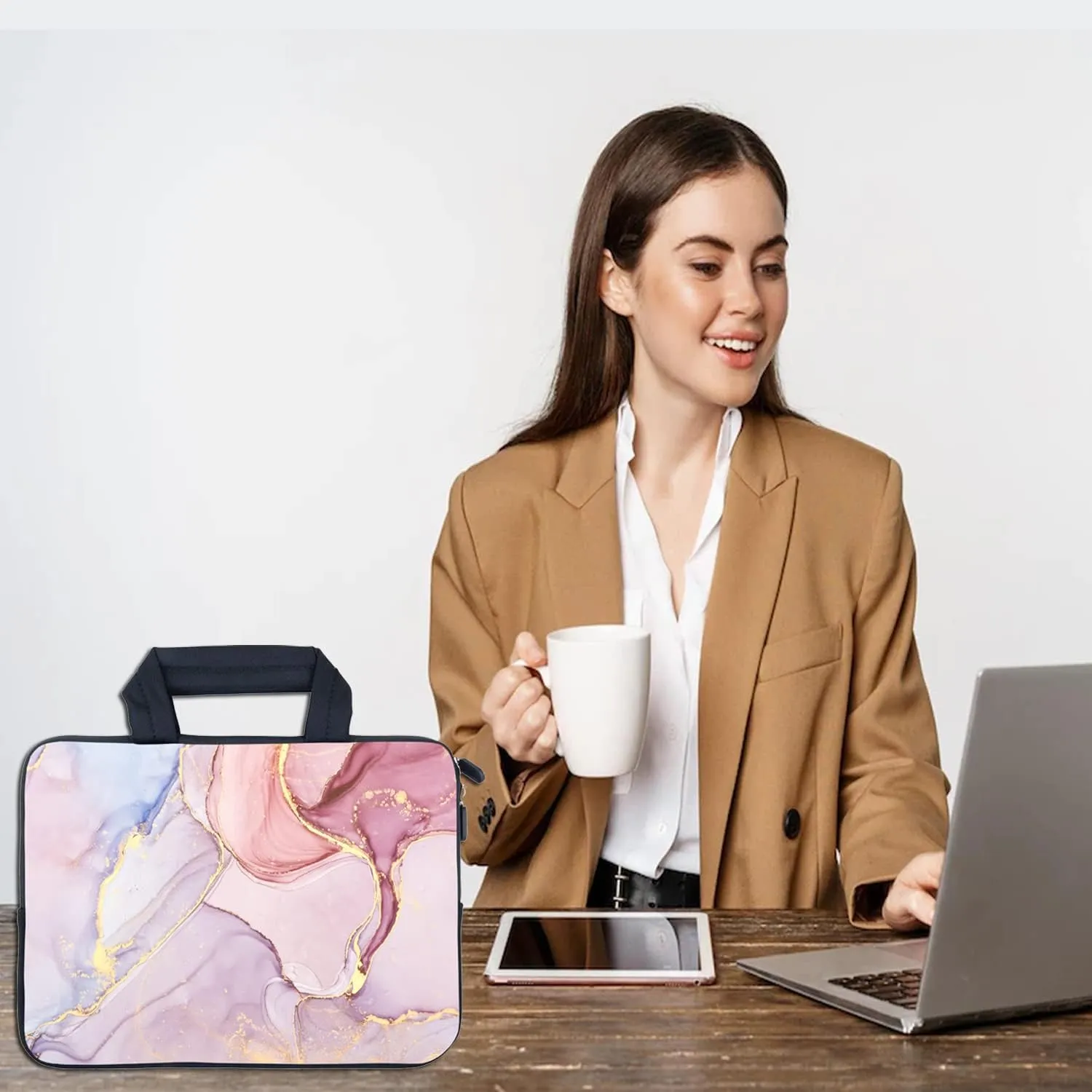 AMARY laptop sleeves 11.6" 12" Laptop Handle Bag Neoprene Notebook Carrying Pouch Chromebook Sleeves case Fit Apple MacBook Air HP DELL Lenovo Asus for men women (AMR12-02)