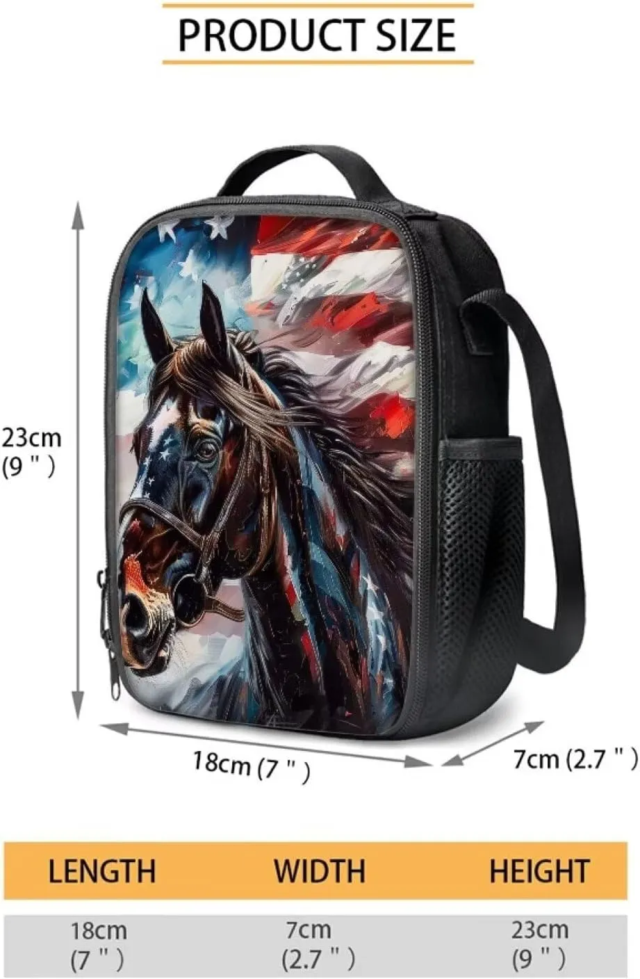 American Flag Backpack for Girls Kids Backpack Set Waterproof Lightweight School Bag Reusable Foldable Meal Bag Pen Case for Travel Outdoor Picnic