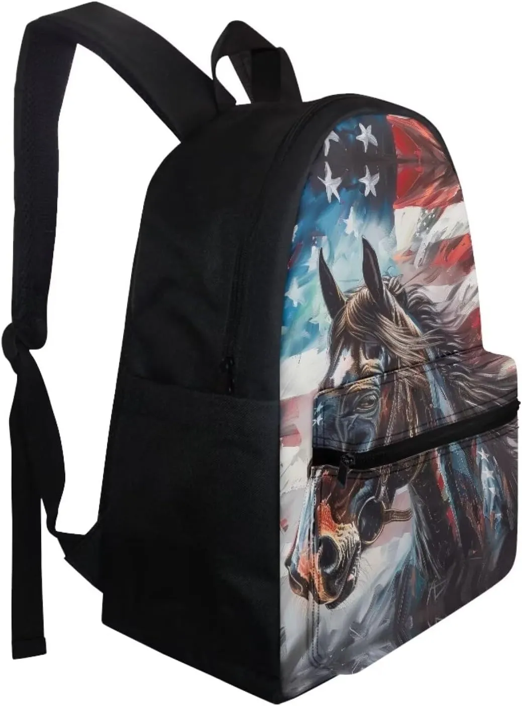 American Flag Backpack for Girls Kids Backpack Set Waterproof Lightweight School Bag Reusable Foldable Meal Bag Pen Case for Travel Outdoor Picnic