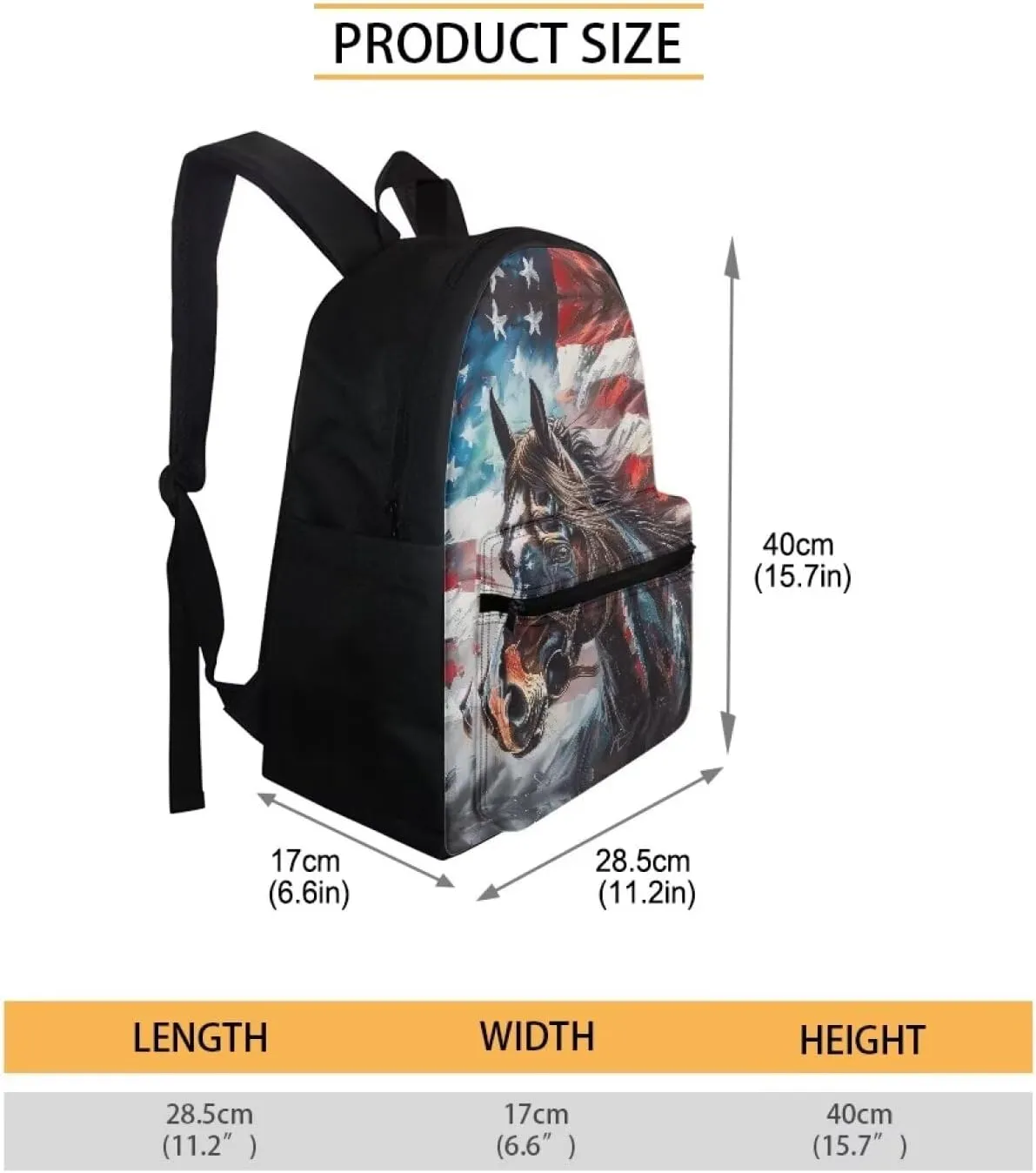 American Flag Backpack for Girls Kids Backpack Set Waterproof Lightweight School Bag Reusable Foldable Meal Bag Pen Case for Travel Outdoor Picnic