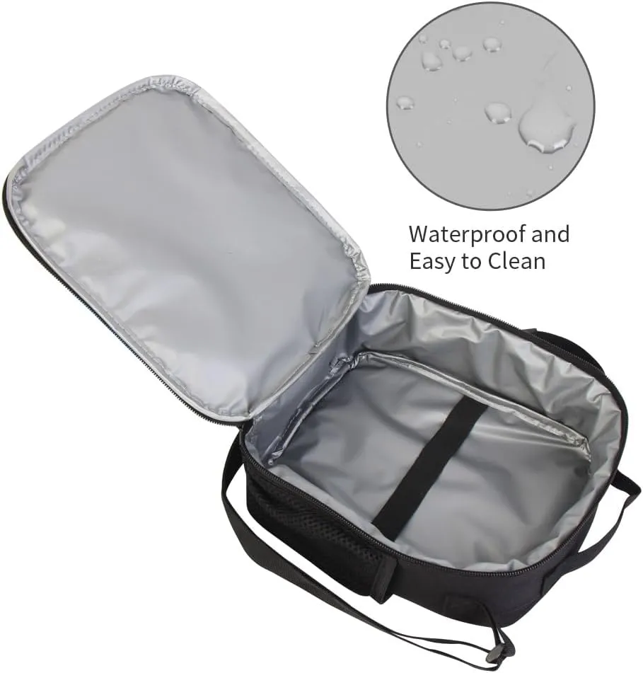 American Football 3D Print Portable Lunch Bag with shoulder strap, Reusable Insulated Lunch Box Cooler Bag for Kids Boys