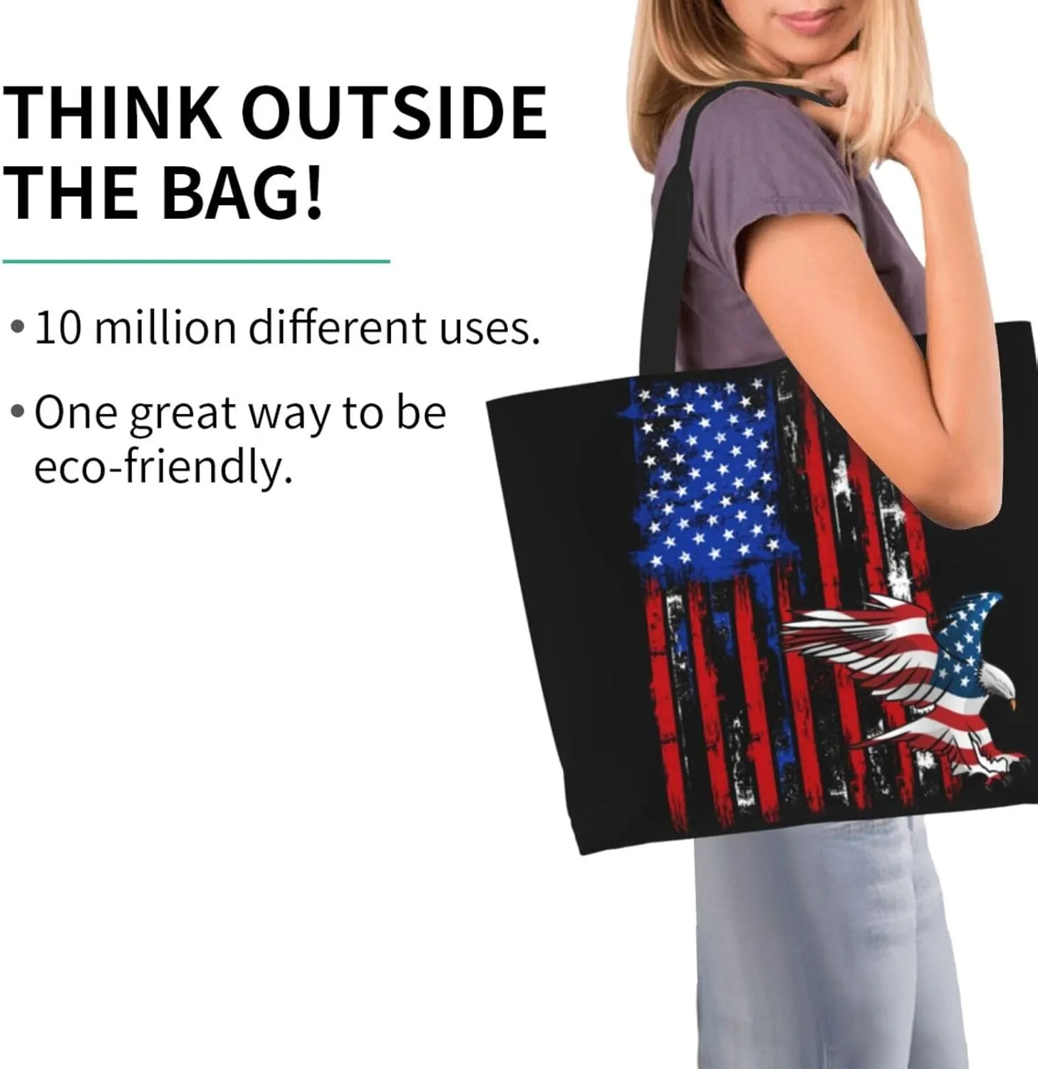 American Grocery Bag American Flag Shopping Bag America Handbag Bags American Tote Bag Flag Bags