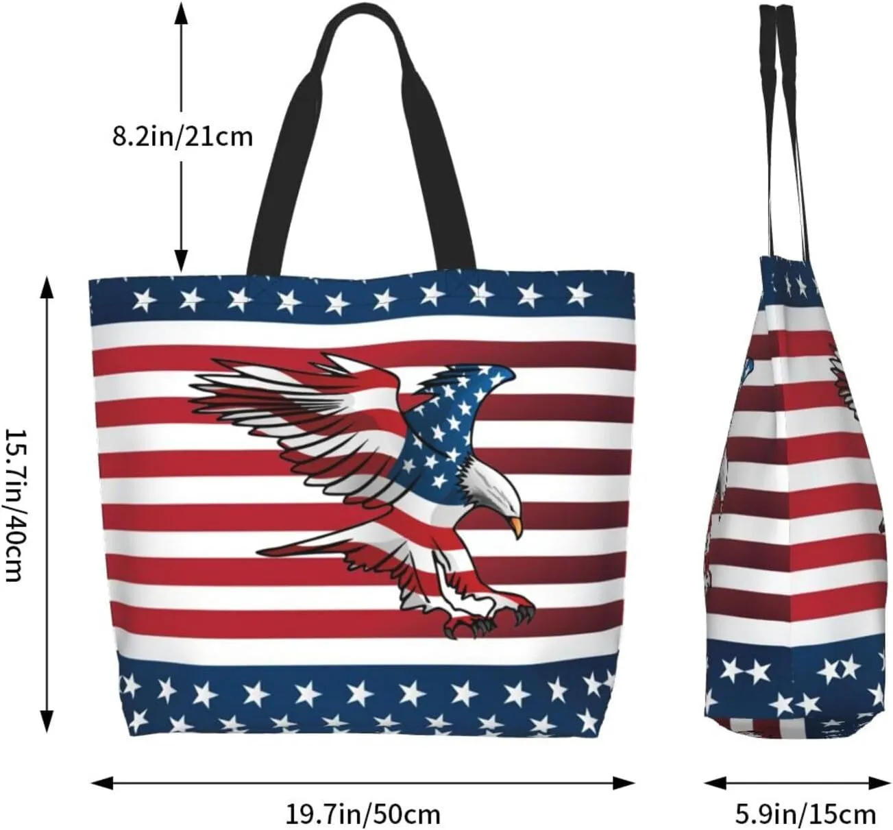 American Grocery Bag American Flag Shopping Bag America Handbag Bags American Tote Bag Flag Bags