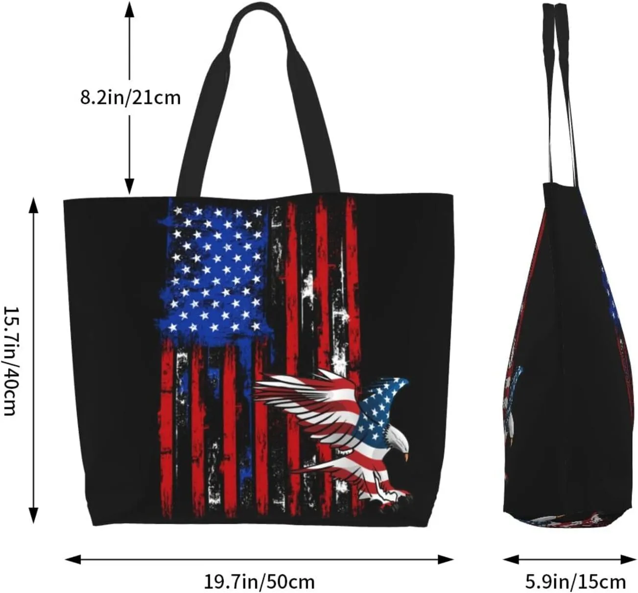 American Grocery Bag American Flag Shopping Bag America Handbag Bags American Tote Bag Flag Bags