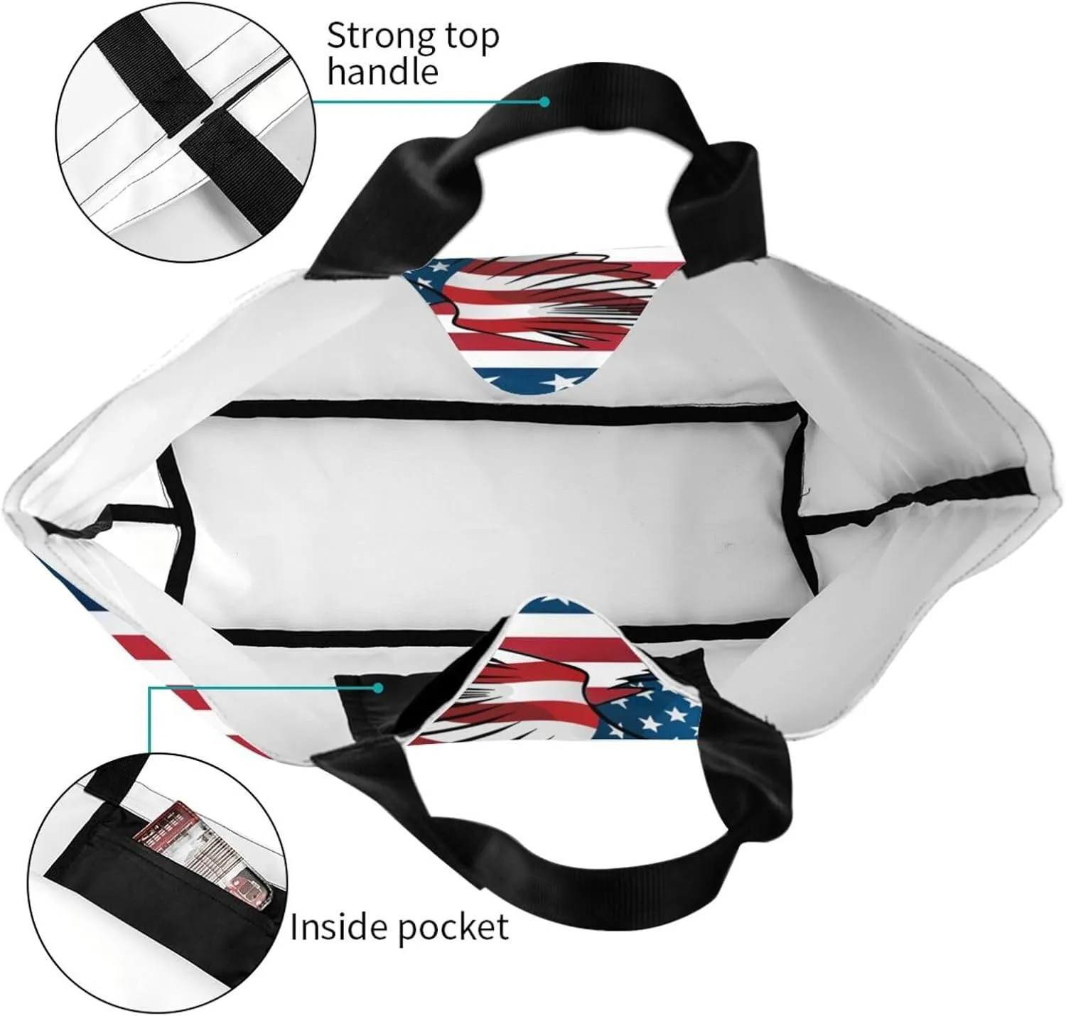 American Grocery Bag American Flag Shopping Bag America Handbag Bags American Tote Bag Flag Bags
