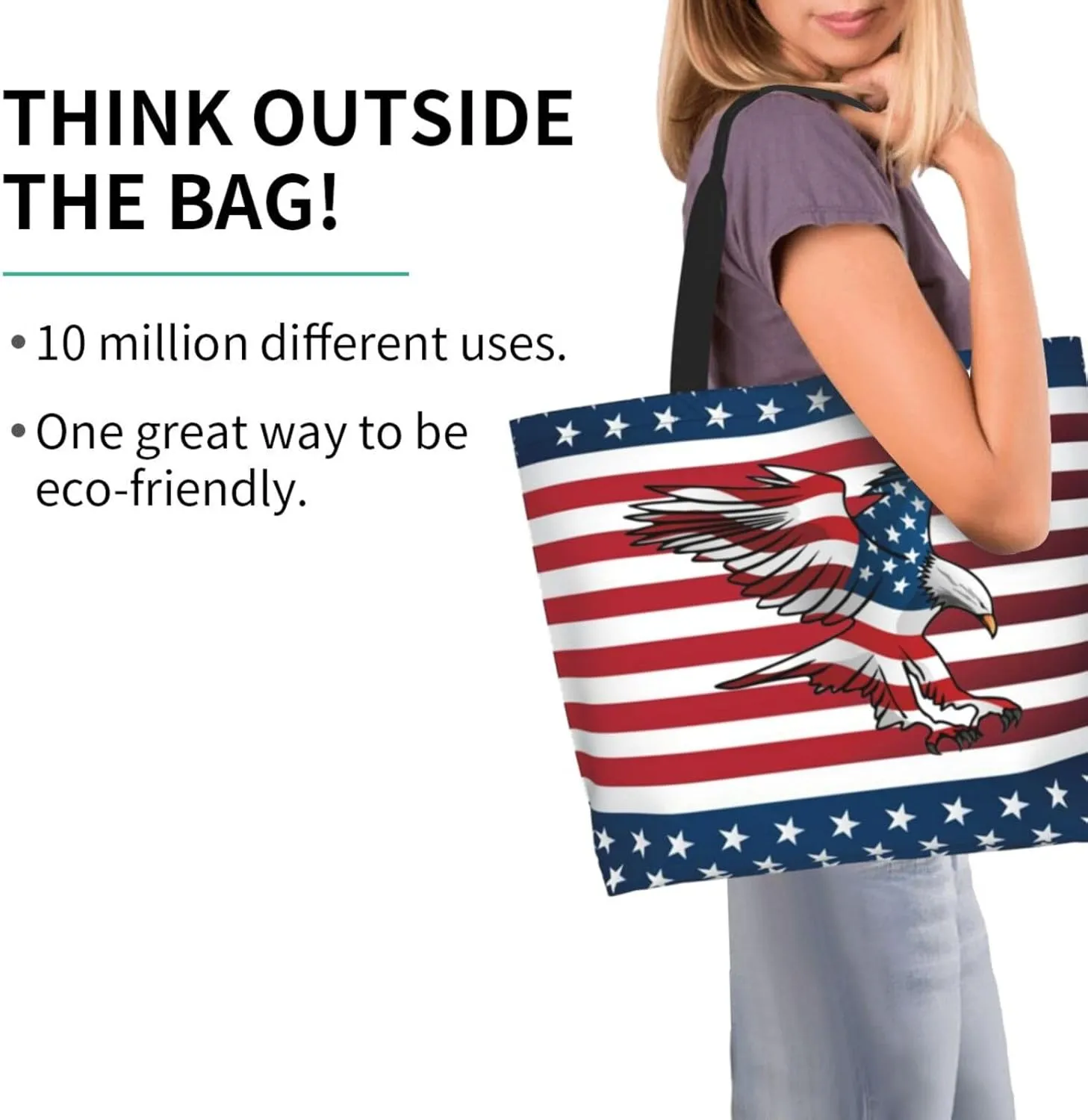American Grocery Bag American Flag Shopping Bag America Handbag Bags American Tote Bag Flag Bags