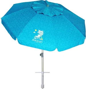 AMMSUN 7ft Heavy Duty High Wind Beach Umbrella with Sand Anchor & Tilt Sun Shelter UV 50  Protection Outdoor Sunshade Umbrellas Carry Bag for Patio Garden Pool Backyard Teal