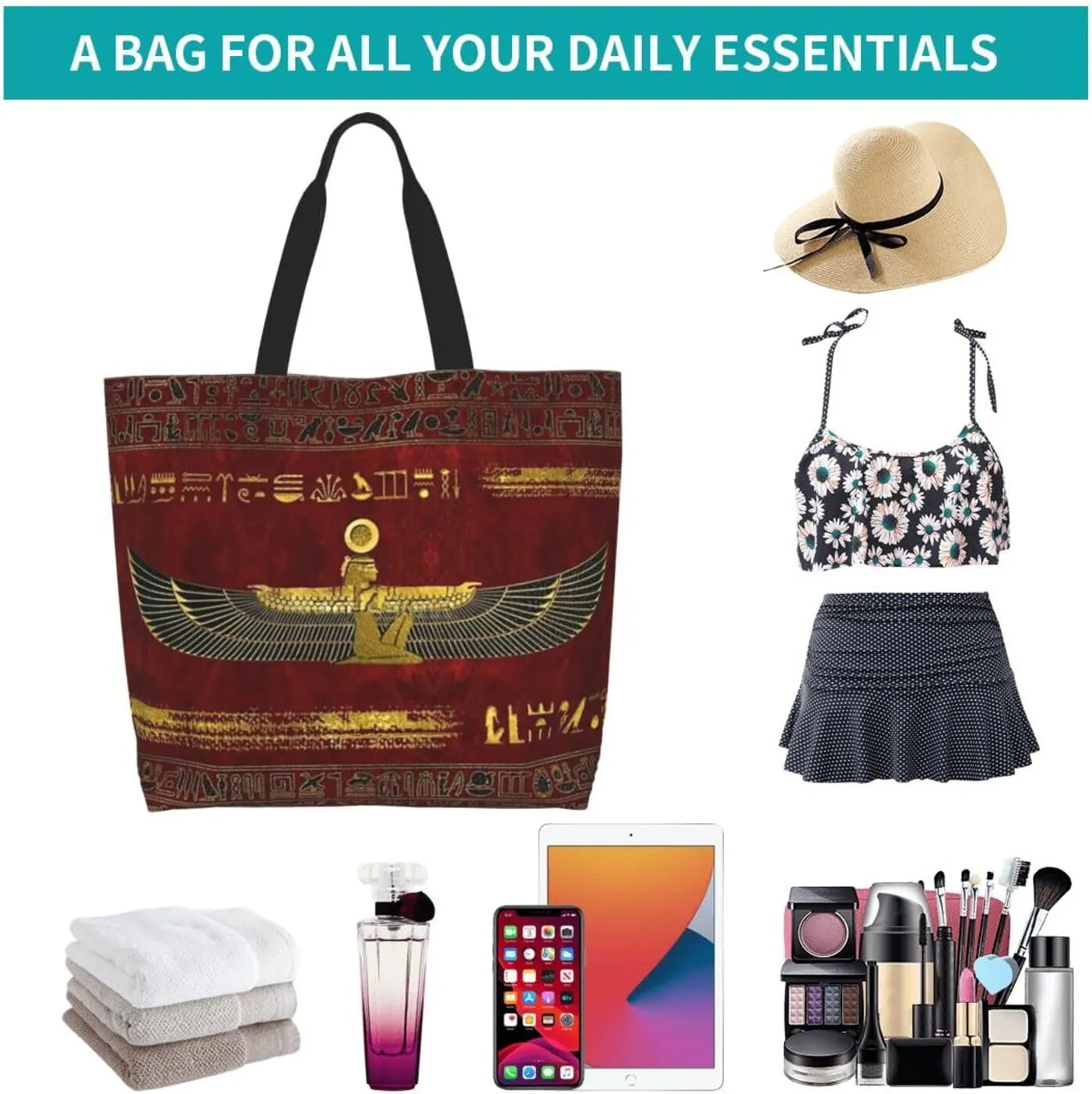 Ancient Egypt Grocery Bag Egypt Shoulder Bag Egyptian Grocery Bags Tote Shopping Bag Egypt Bag History Gifts