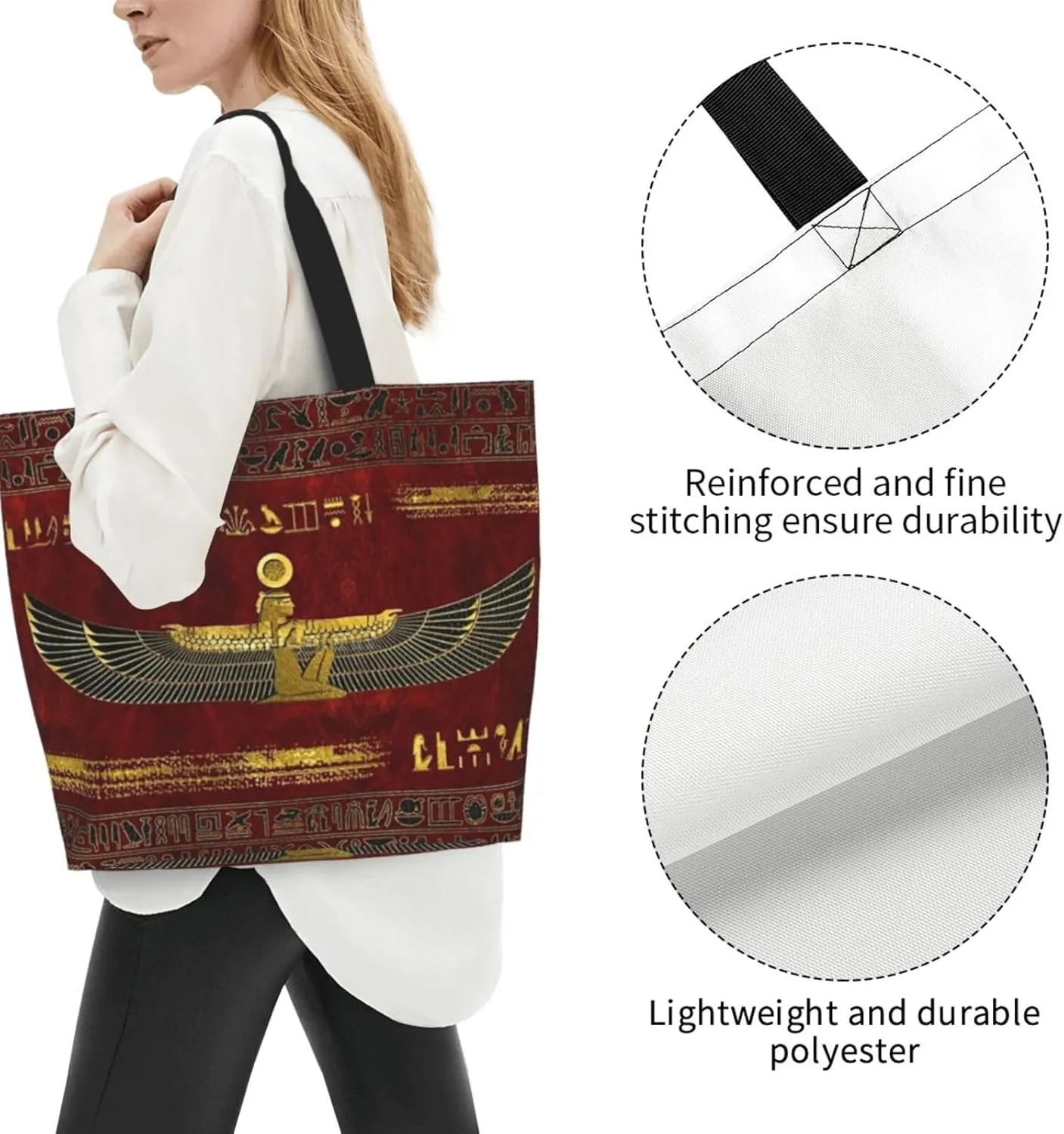 Ancient Egypt Grocery Bag Egypt Shoulder Bag Egyptian Grocery Bags Tote Shopping Bag Egypt Bag History Gifts