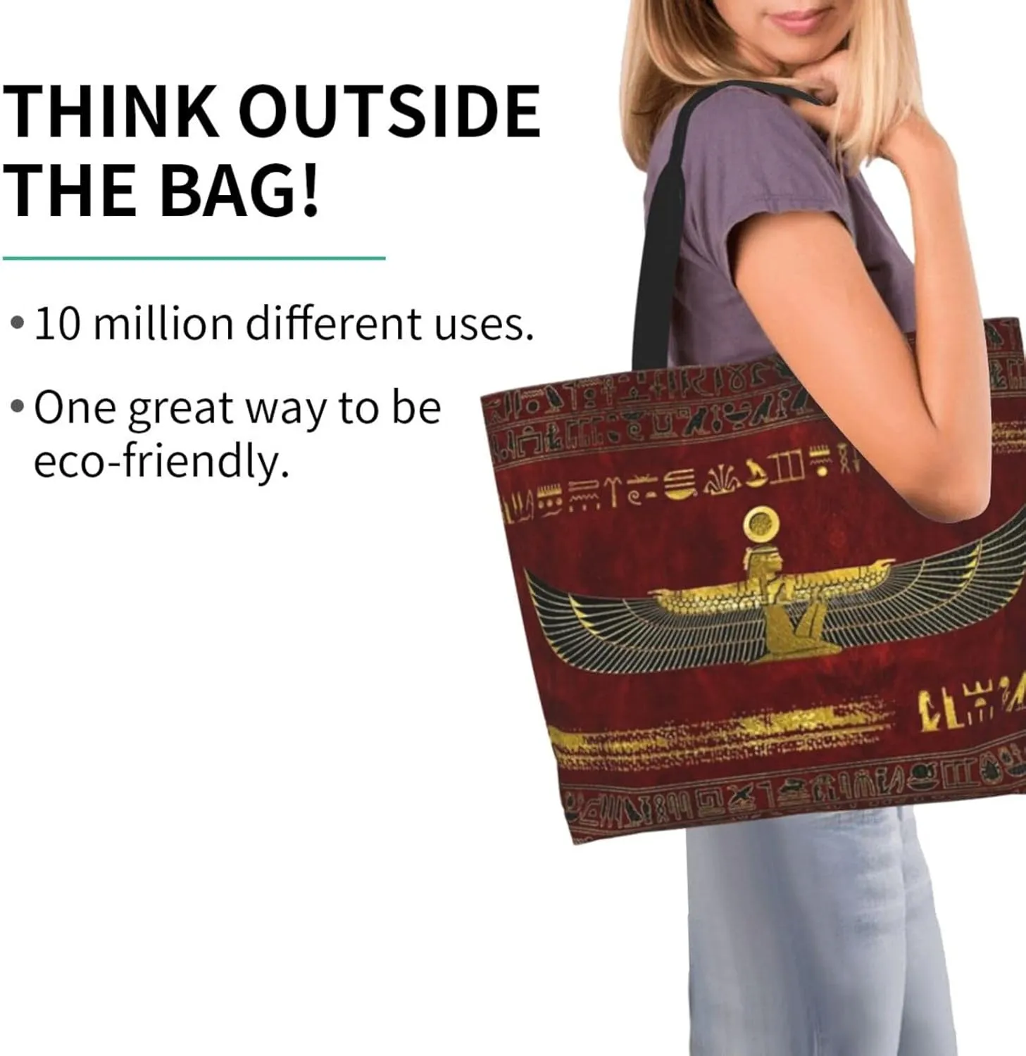Ancient Egypt Grocery Bag Egypt Shoulder Bag Egyptian Grocery Bags Tote Shopping Bag Egypt Bag History Gifts