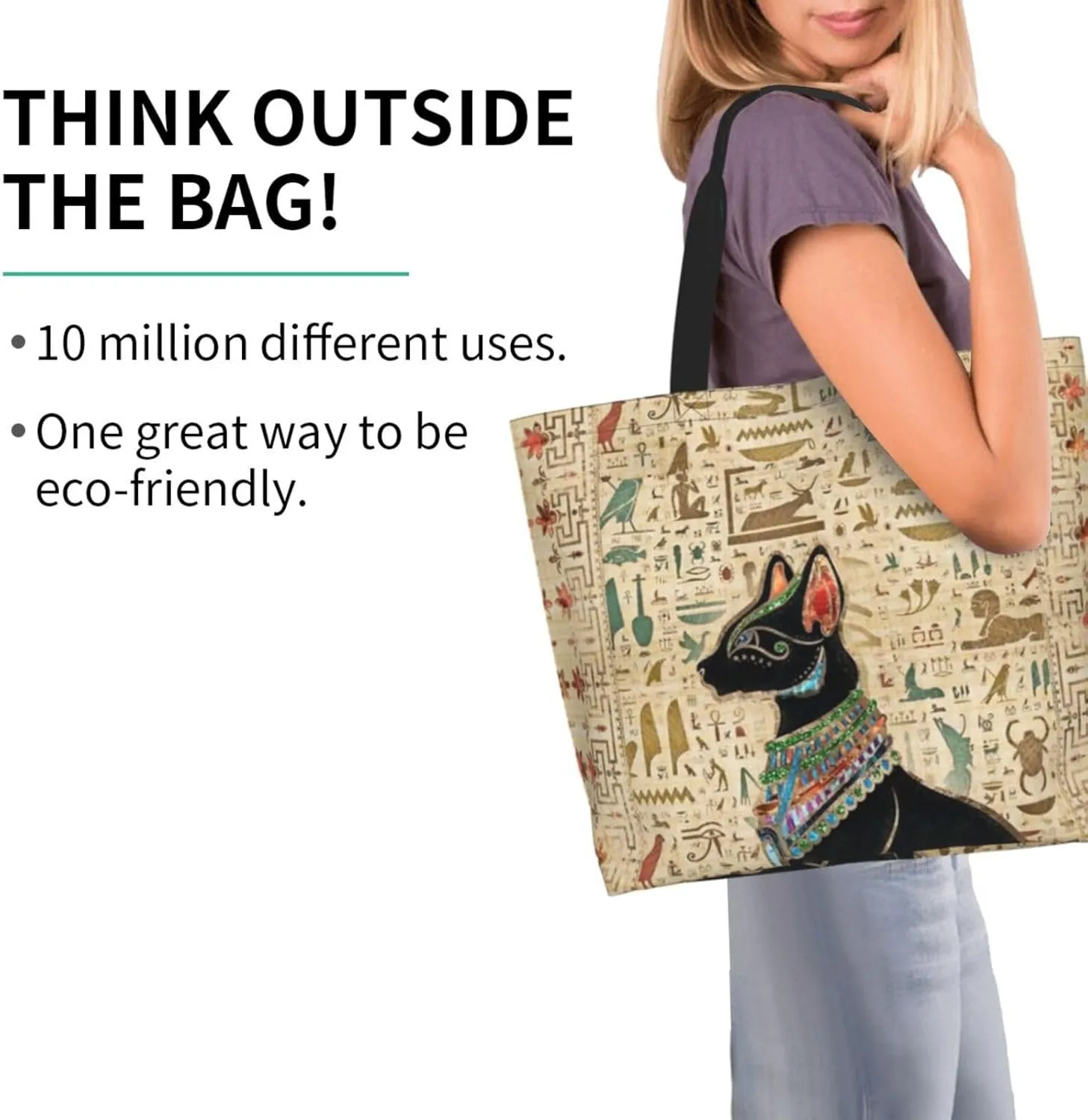 Ancient Egypt Grocery Bag Egypt Shoulder Bag Egyptian Grocery Bags Tote Shopping Bag Egypt Bag History Gifts