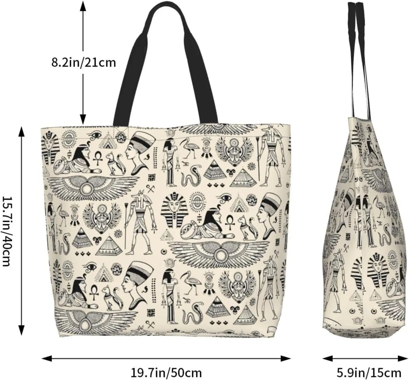 Ancient Egypt Grocery Bag Egypt Shoulder Bag Egyptian Grocery Bags Tote Shopping Bag Egypt Bag History Gifts