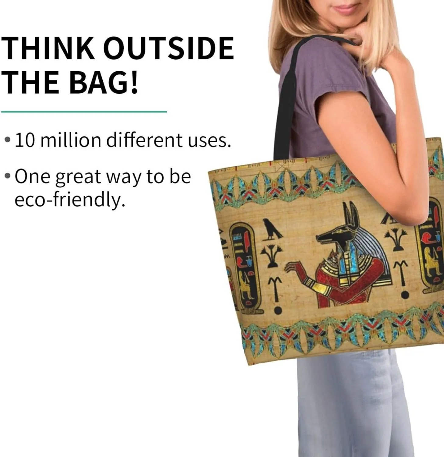 Ancient Egypt Grocery Bag Egypt Shoulder Bag Egyptian Grocery Bags Tote Shopping Bag Egypt Bag History Gifts