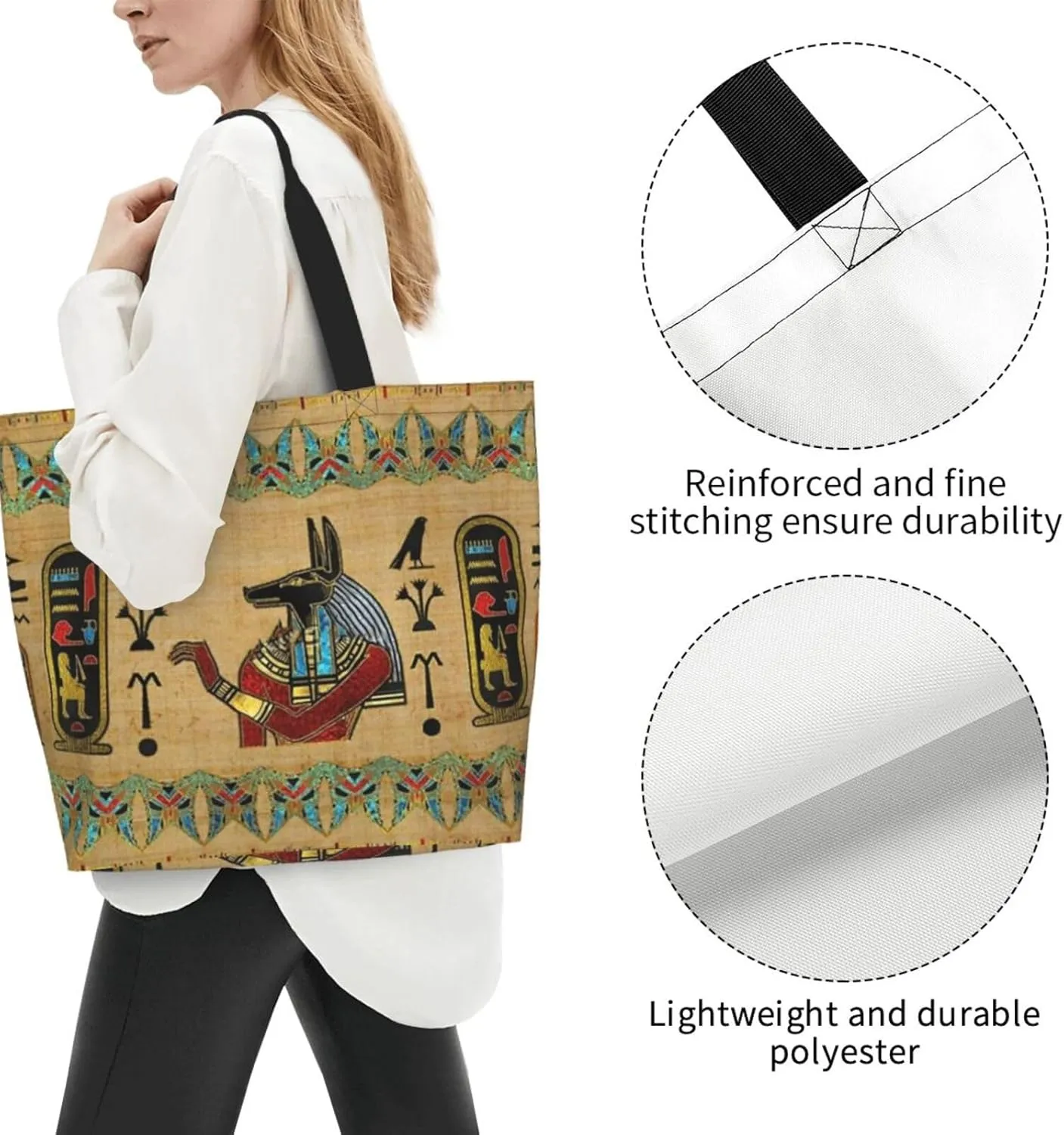 Ancient Egypt Grocery Bag Egypt Shoulder Bag Egyptian Grocery Bags Tote Shopping Bag Egypt Bag History Gifts