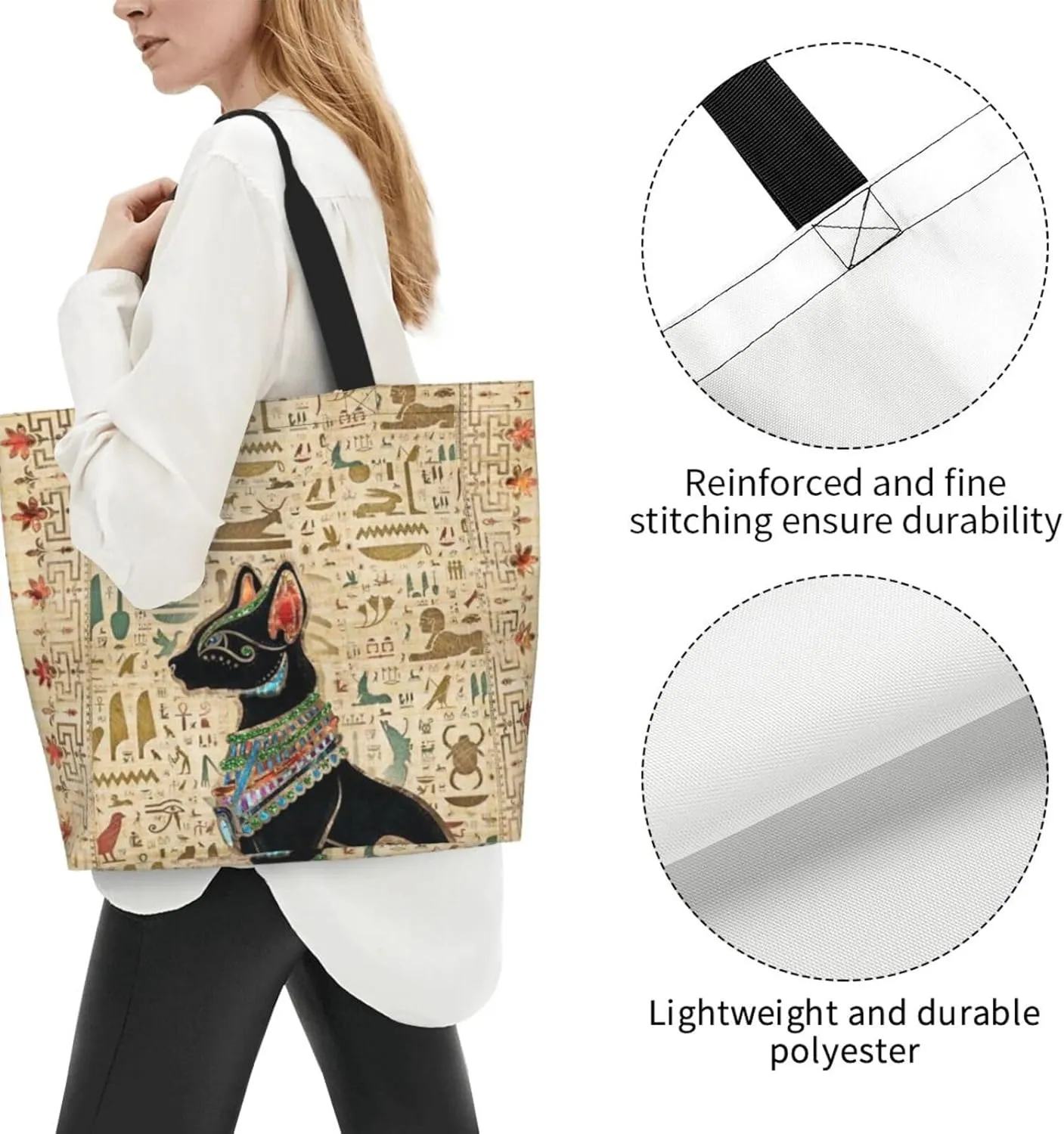 Ancient Egypt Grocery Bag Egypt Shoulder Bag Egyptian Grocery Bags Tote Shopping Bag Egypt Bag History Gifts