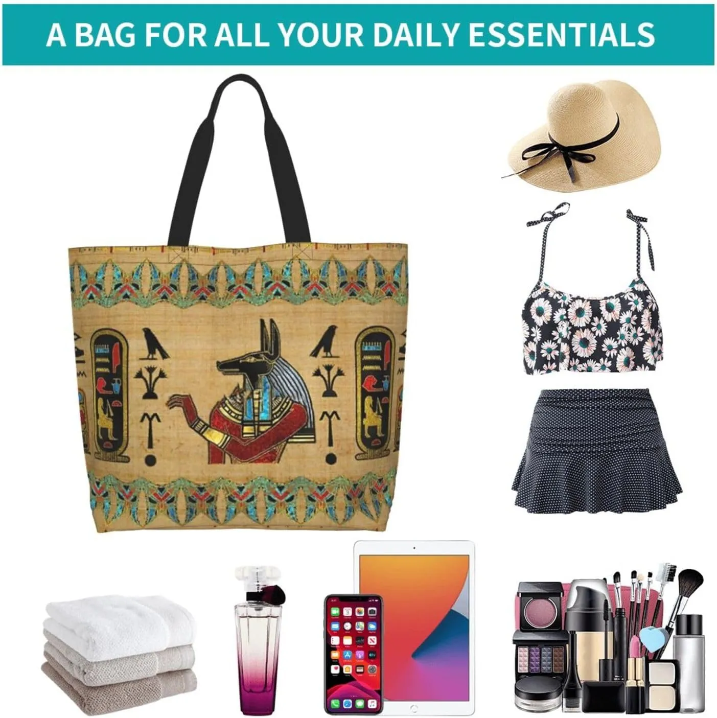 Ancient Egypt Grocery Bag Egypt Shoulder Bag Egyptian Grocery Bags Tote Shopping Bag Egypt Bag History Gifts