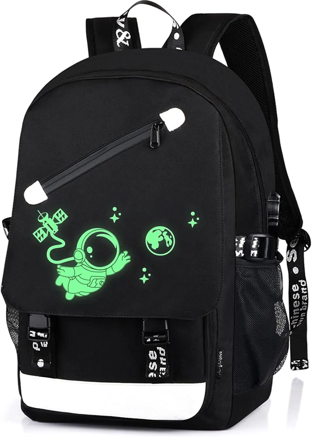 Anime Astronaut Backpack for Boys, School Bags Glow Bookbags for Teenagers