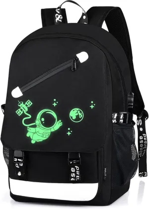 Anime Astronaut Backpack for Boys, School Bags Glow Bookbags for Teenagers