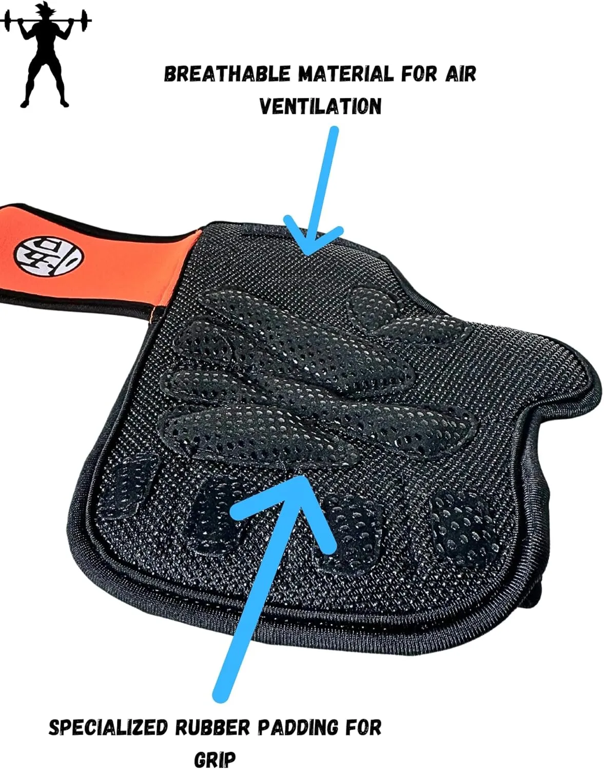Anime Ventilated Weightlifting Workout Gloves with Wrist Support for Men and Women | Ideal for Weightlifting, Gym Workout, Pull Ups, Cross Training