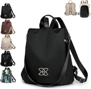 Anti-Theft Large Capacity Backpack for Women, Waterproof Oxford Crossbody Bag with Adjustable Strap for Travel Use (Black)