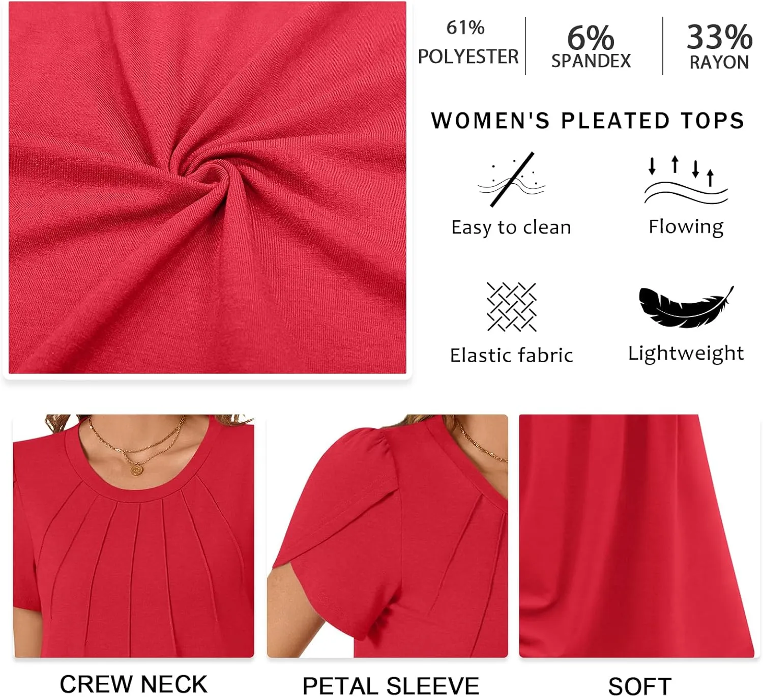 Anyhold Womens Tops Dressy Casual Summer Short Sleeve Blouse Dress Shirt