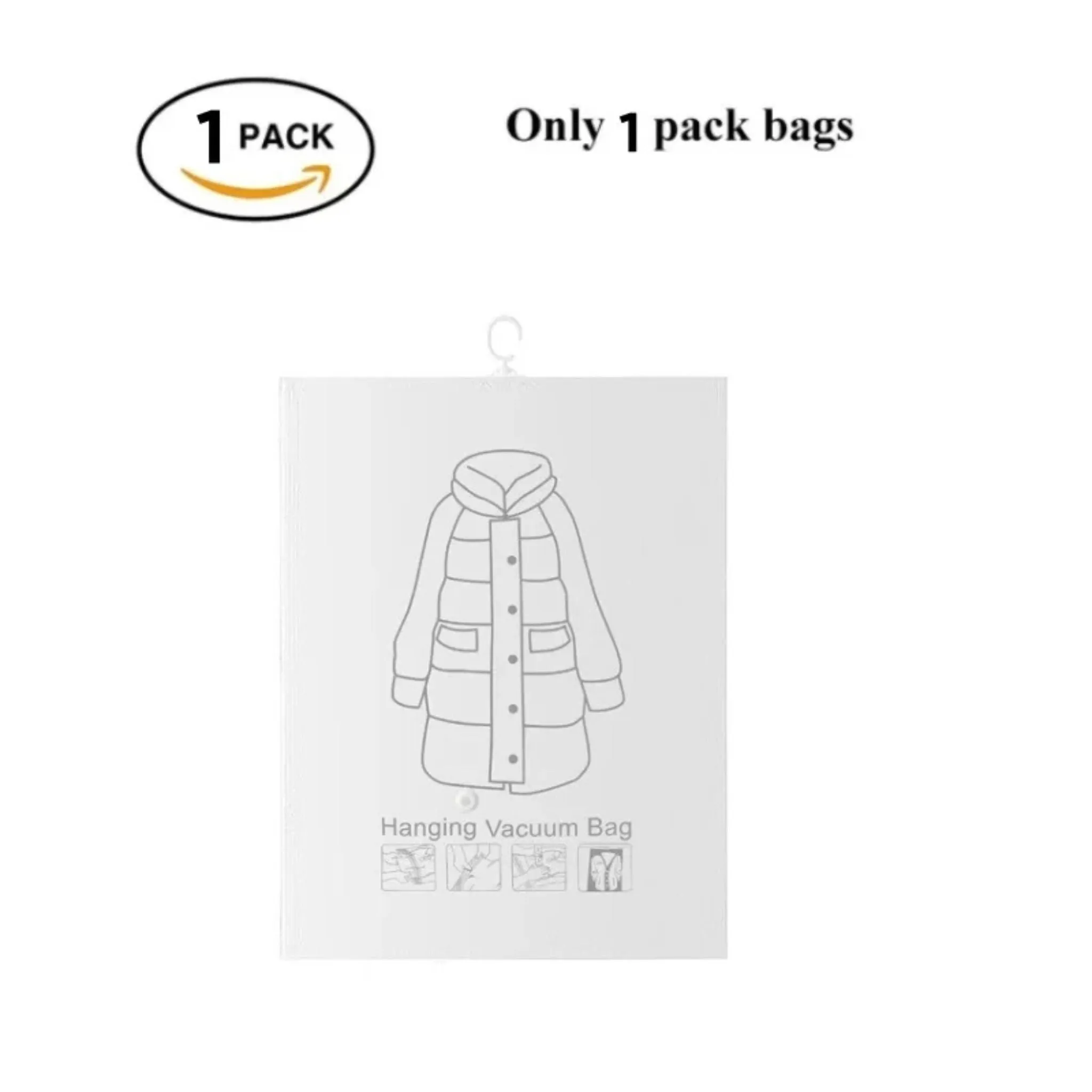ANYHOUZ Vacuum Storage Bag 1PC Airtight Sealed Hanging Compression Space Saving Closet Organizer