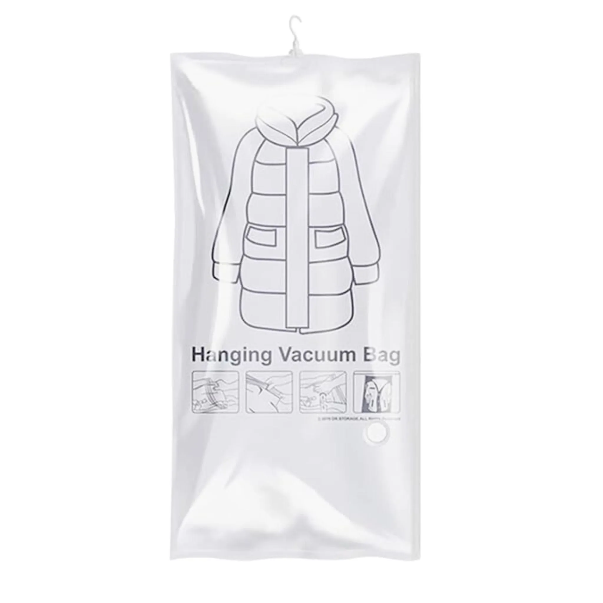 ANYHOUZ Vacuum Storage Bag 1PC Airtight Sealed Hanging Compression Space Saving Closet Organizer