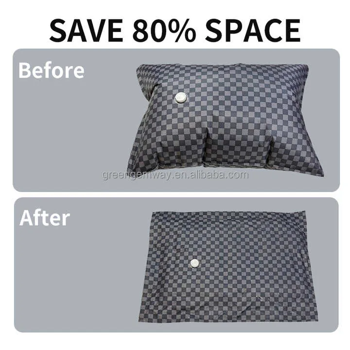 ANYHOUZ Vacuum Storage Bag 1PC Black Airtight Oxford Fabric Compression Space Saving Organizer