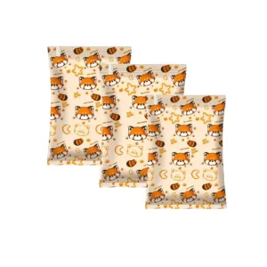 ANYHOUZ Vacuum Storage Bag 3PC Beige Printed Airtight Sealed Compression Space Saving Organizer