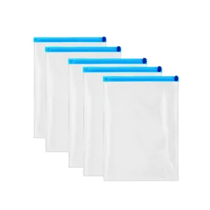 ANYHOUZ Vacuum Storage Bag 5PC Airtight Sealed Roll Up Compression Space Saving Organizer
